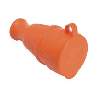 Розетка каучукова переносна KDP-O 2Р+РЕ 16А IP44  помаранчева