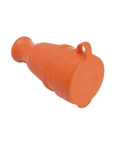 Розетка каучукова переносна KDP-O 2Р+РЕ 16А IP44  помаранчева