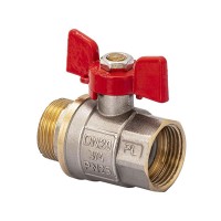 Кран шаровой FERRO PL 3/4" ГШМ art. 607 (латунный шар) (FE0556)