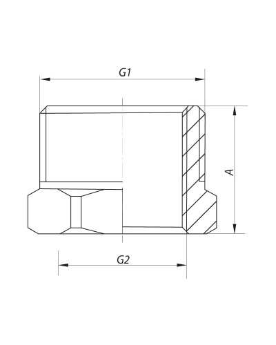 Футорка 3/4"x2" KOER KF.F0820 (KF0088)