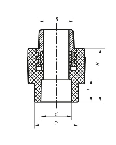 Муфта з'єднувальна ЗР 20x1/2M PPR KOER K0094.PRO (KP0113)