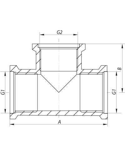 Трійник редукційний 1"х3/4"х1 "ВВВ KOER KF.T100810F (KF0065)