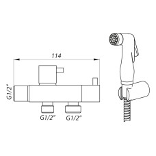 Монокран ZERIX LR5398-4 для гигиены. душа и бачка унитаза (LL1212)