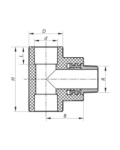 Трійник НР 32x3/4M PPR KOER K0111.PRO (KP0132)