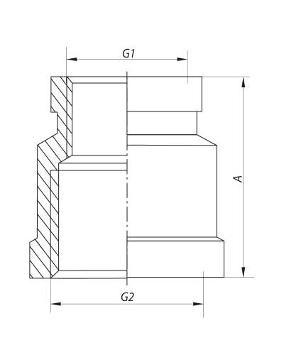 Муфта редукционная 1"x2" KOER KF.C1020 (KF0025)