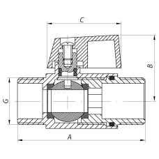 Кран "МИНЫ" 1/2" ШШМ KOER KR.402 (KR0157)
