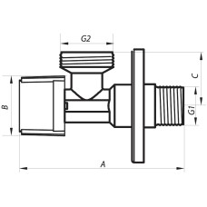 Кран для подключения сантехприборов 1/2"x3/4" (NF.1101) NOLF (NF2973)