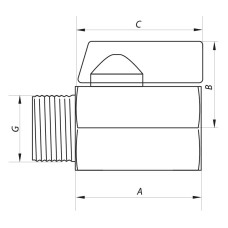 Кран "МИНЫ" ГШ 1/2" (NF.420) NOLF (NF2969)