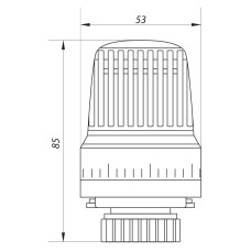 Термоголовка радиатора M30x1.5 KOER KR.1330 (KR2676)