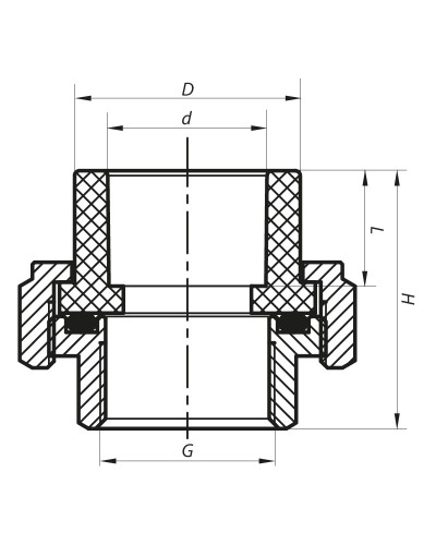 Згін-американка ВР 50x1.1 / 2F PPR KOER K0133.PRO (KP0168)