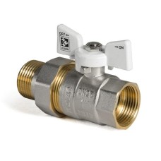 Кран с американкой 1" (KOER KR.227.W) белый (KR0098)