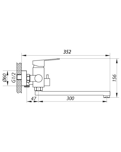 Змішувач для ванни ZERIX LR72203 (LL1198)