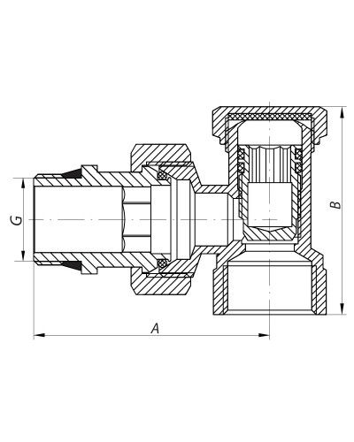 Вентиль кутовий 1/2x1/2 "антіпротічка" KOER KR.902-Gi (KR0174)