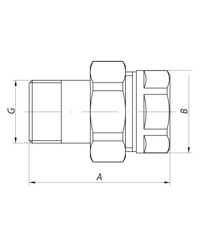 Згін американка 3/4 "прямий KOER KR.341 (KR0132)