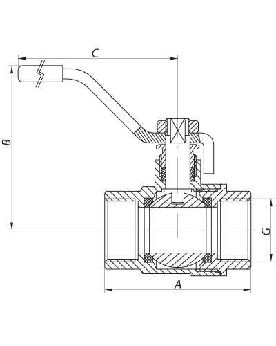 Кран кульовий KOER 3/4" ГГР (KR.214) (KR0042)