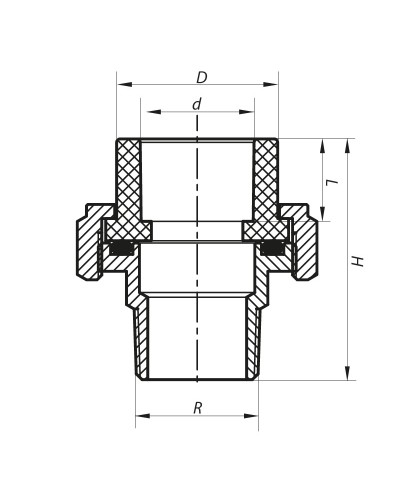 Згін-американка НР 50x1.1 / 2M PPR KOER K0139.PRO (KP0175)