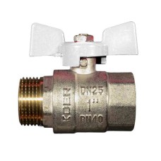 Кран шаровой KOER 1" ГШМ (KR.218.W) белый (KR0184)