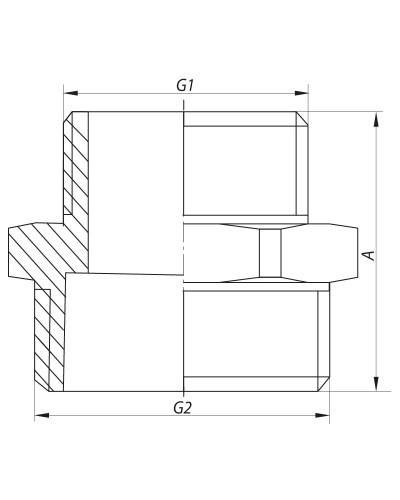 Ніпель редукційний 1/2 "x1-1 / 2" KOER KF.N0616 (KF0040)