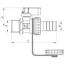 Комплект дренажных кранов 1/2'' KOER KR.1037 (KR2672)