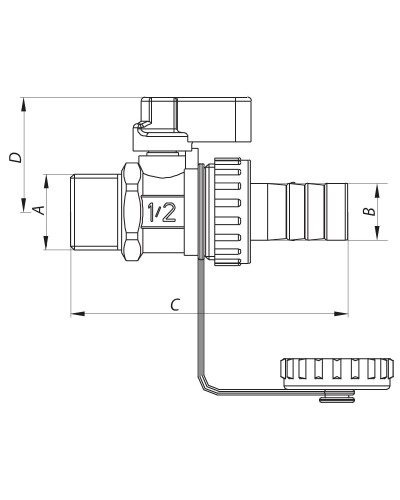 Комплект кранів дренажних 1/2'' KOER KR.1037 (KR2672)