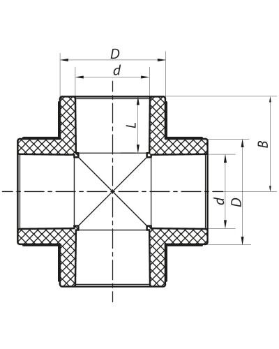 Хрестовина 32 PPR KOER K0027.PRO (KP0033)