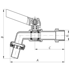 Кран для полива 1/2" (KOER KR.251) (KR0011)