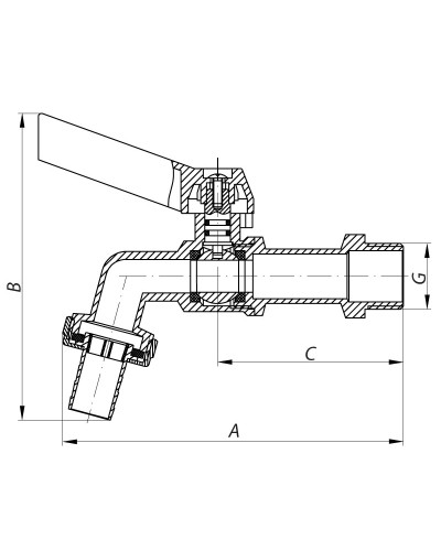 Кран для поливу 1/2" (KOER KR.251) (KR0011)