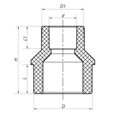 Муфта редукционная НB 32x20 PPR KOER K0057.PRO (KP0067)