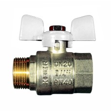 Кран шаровой KOER 3/4" ГШМ (KR.218.W) белый (KR0183)