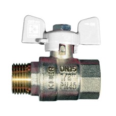 Кран шаровой KOER 1/2" ГШМ (KR.218.W) белый (KR0182)
