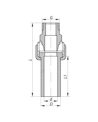 Разборное резьбовое соединение НР 20x1/2M PPR KOER K0237.PRO (KP2602)