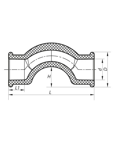 Обвод короткий KOER PPR 25 K0066.PRO (KP0078)