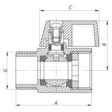 Кран "МИНЫ" 1/2" ГШМ KOER KR.401 (KR0156)