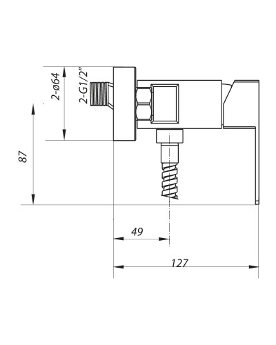 Смеситель для душа ZERIX LR72033 (LL1469)