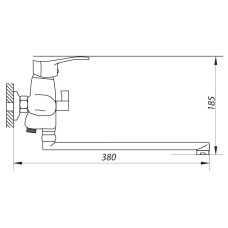 Смеситель для ванной ZERIX JXD6 279 (ZX2692)