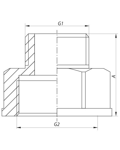 Перехідник (коннектор) 1-1 / 4 "x2" KOER KF.A1220 (KF0058)