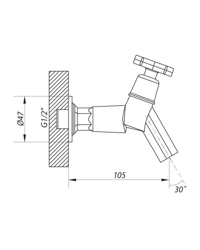 Монокран на одну воду Zerix JIK22 102-A (ZX2757)