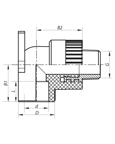 Кут інсталяційний НР 20x1/2M PPR KOER K0124.PRO (KP0149)