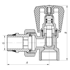 Вентиль угловой 1/2x1/2 "антипротечка" KOER KR.901-Gi (KR0173)