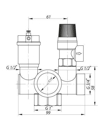 Група безпеки 1" KOER KR.104 (KR2842)