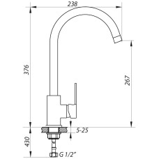 Смеситель для кухни ZERIX LR74105W белый (LL1205)