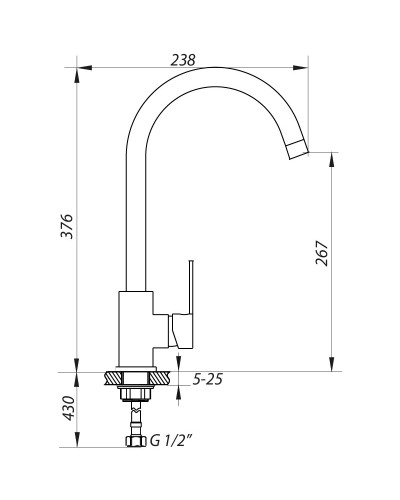 Смеситель для кухни ZERIX LR74105W белый (LL1205)