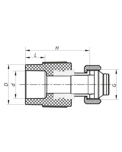 Муфта з євроконусом і накидною гайкою 20x3 /4 PPR KOER K0240.PRO (KP2606)