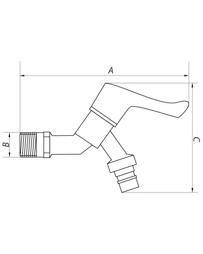 Кран для холодної води 1/2" (KOER KR.255) (KR2727)