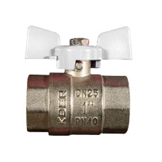 Кран шаровой KOER 1" ГГМ (KR.217.W) белый (KR0180)