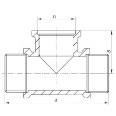Тройник 1/2" НВН KOER KF.T06MFM (KF0070)