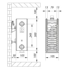 Стальной радиатор 22х300х700.B KOER (нижнее подключение) (RAD100)