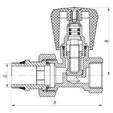 Вентиль прямой 1/2x1/2 "антипротечка" KOER KR.903-Gi (KR0175)