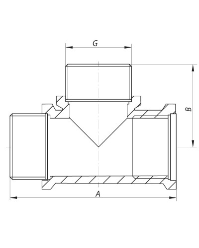 Трійник 1/2'' ВНН KOER KF.T06FMM (KF0067)