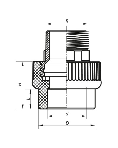 З'єднувальна муфта ЗР 32x1M PPR KOER K0099.PRO (KP0118)